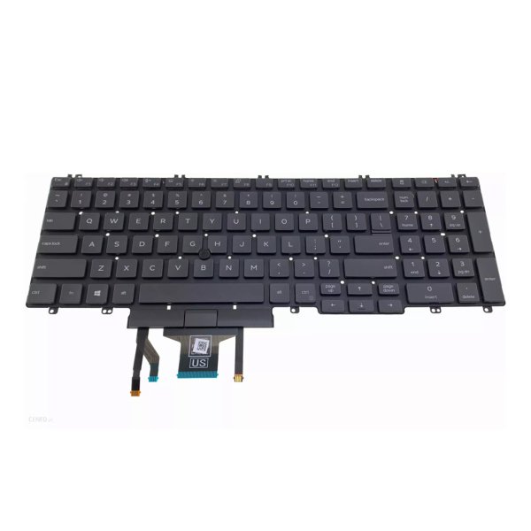 Klawiatura do Dell Latitude 5500 5501 z trackpoint-em podświetlana UK