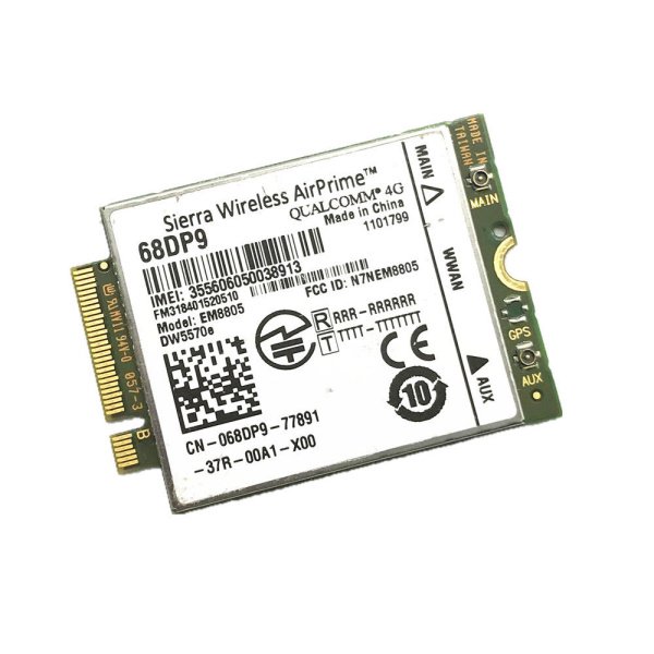 Modem Dell WWAN DW5570e 4G do Dell Latutude E7450 E7470 7480 7490 7390 5480 5490 5580 5590 Win7/Win10 1Y GW