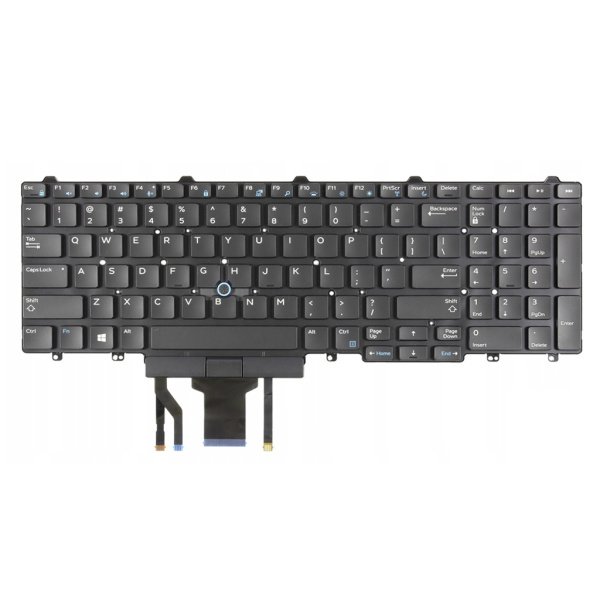 Klawiatura do E5500/5570/5580 Precision M7510/7710/7520/7720. z trackpoint-em. PODŚWIETLANA. QWERTY UKUK